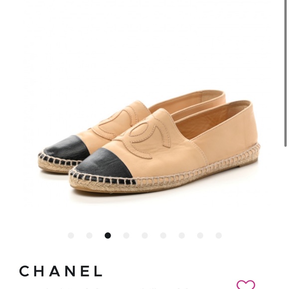 CHANEL
Lambskin CC Espadrilles 38 Beige Black - Picture 2 of 10